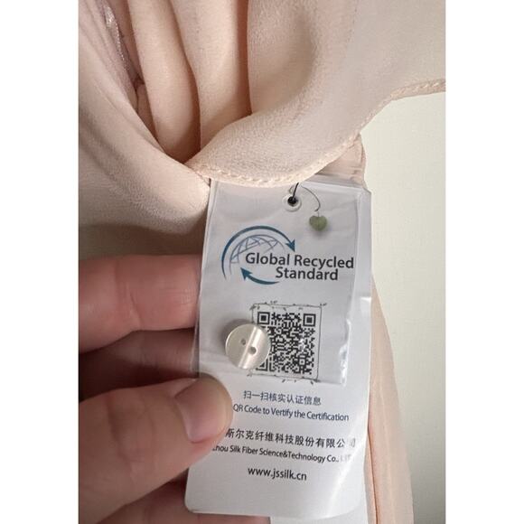 Modcloth Gown Chiffon Blush Pink Size Medium Wrap Dress Queen of Eden Maxi NEW - Picture 12 of 15